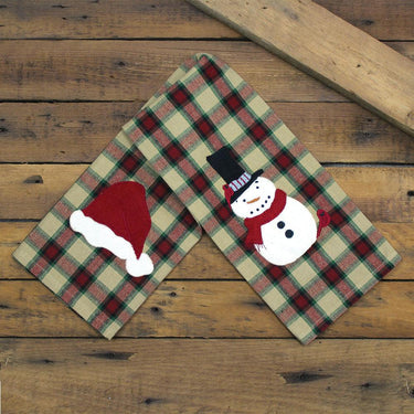 2 in 1 Winterberry Santa Hat, Snowman Towel Set of two ET220023 - The Fox Decor